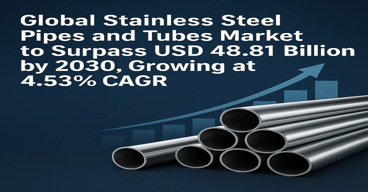 Global stainless steel pipes and tubes market projected to surpass USD 48.81 billion by 2030, growing at 4.53% CAGR