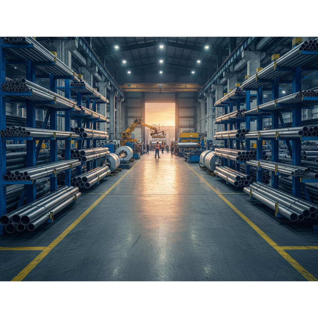 A composite image showing stacked, polished stainless steel pipes (representing Benefits and Applications) overlayed with a transparent graph or chart (representing Prices and Industry Insights).